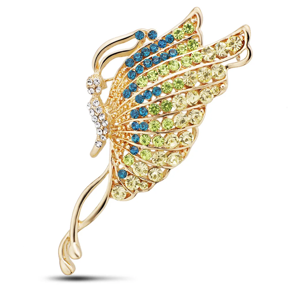 Dalaful элегантные изысканные броши в форме бабочки для шарфа пряжки платье булавка