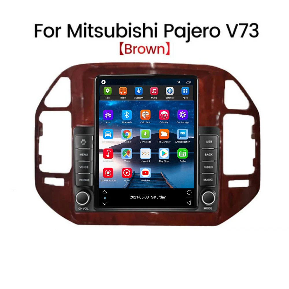 

For Mitsubishi Pajero V60 V68 V73 1999 - 2011 Tesla Car Radio Multimedia Player Navigation GPS Android 12 Auto CarPlay 2din