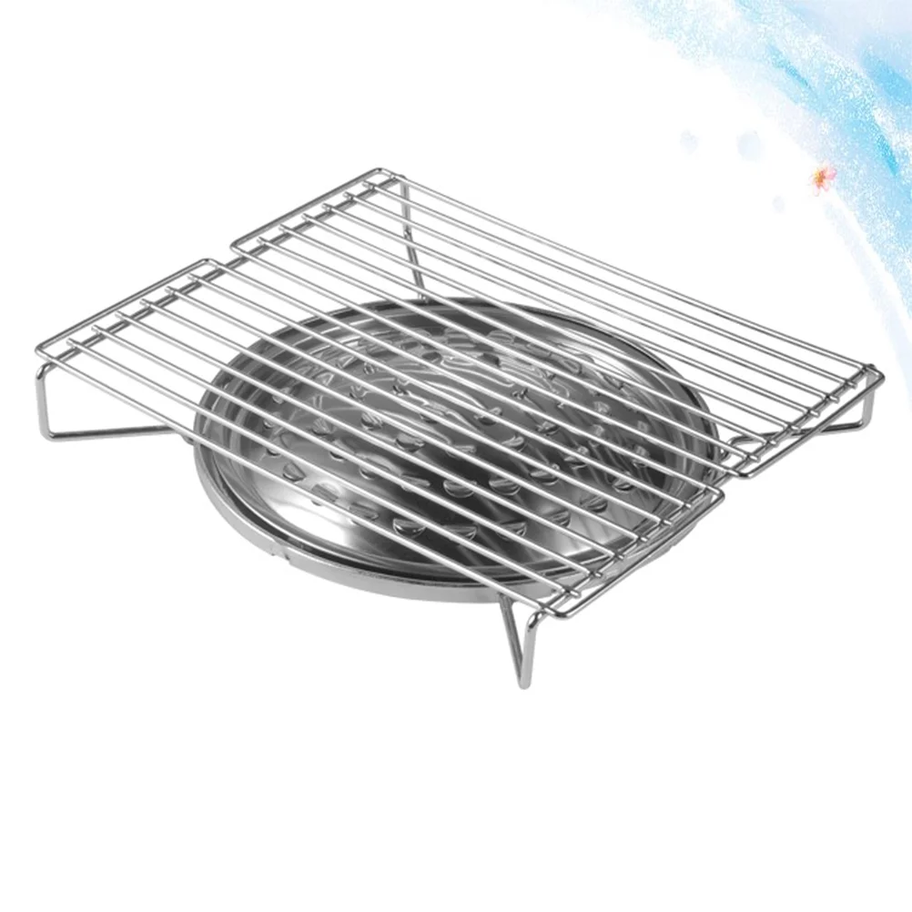 

Barbecue Stainless Steel Grill BBQ Portable Outdoor Griddle Mini Indoor Bakeware