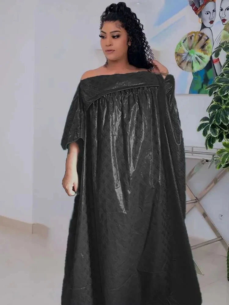 Оригинальные блестящие длинные платья Bazin Riche для африканских женщин одежда