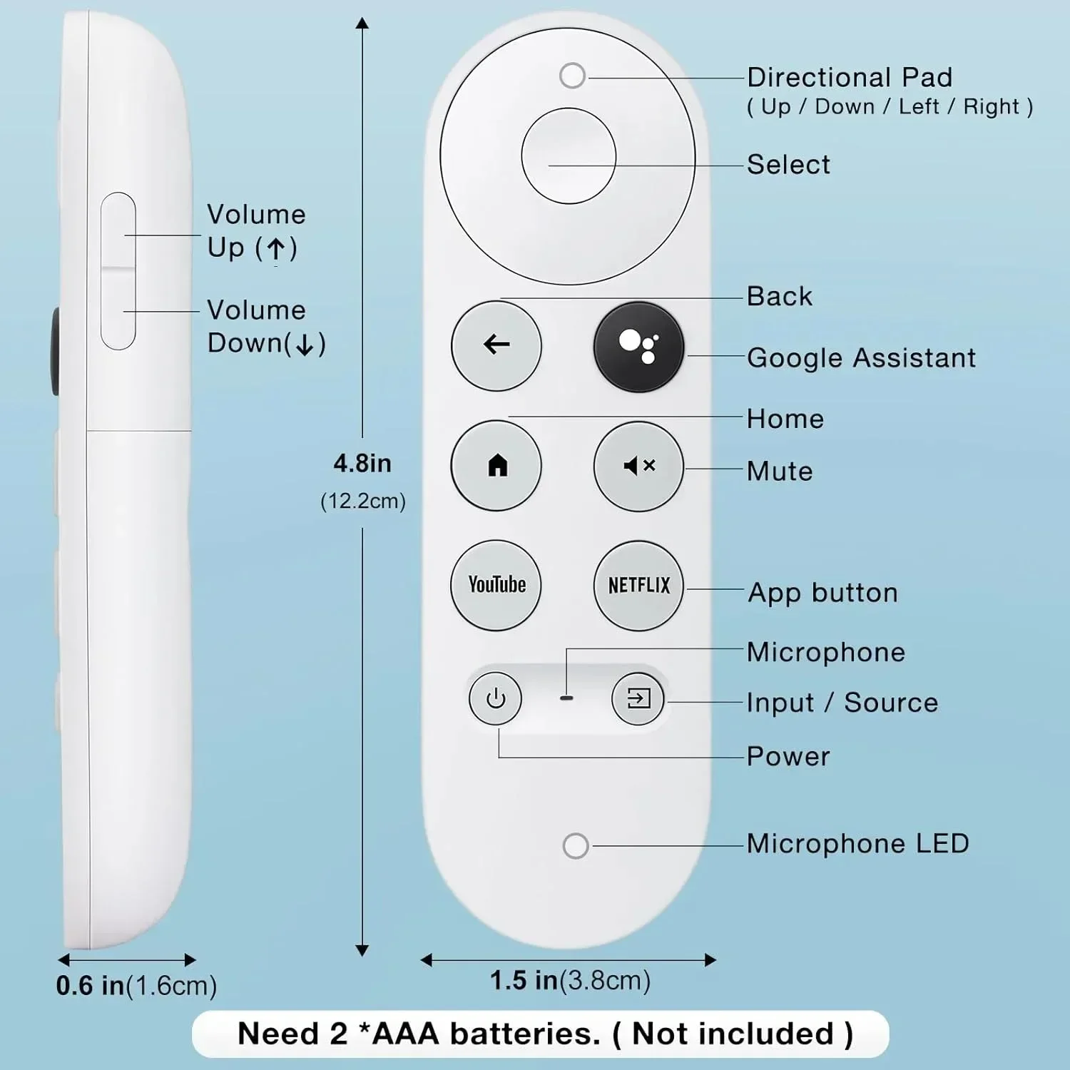 Фото Используется для Chromecast Google TV HD/4K G9N9N, пульт дистанционного управления, разъем DHMI, Bluetooth, голосовой пульт дистанционного управления, аксессуары для дома №5