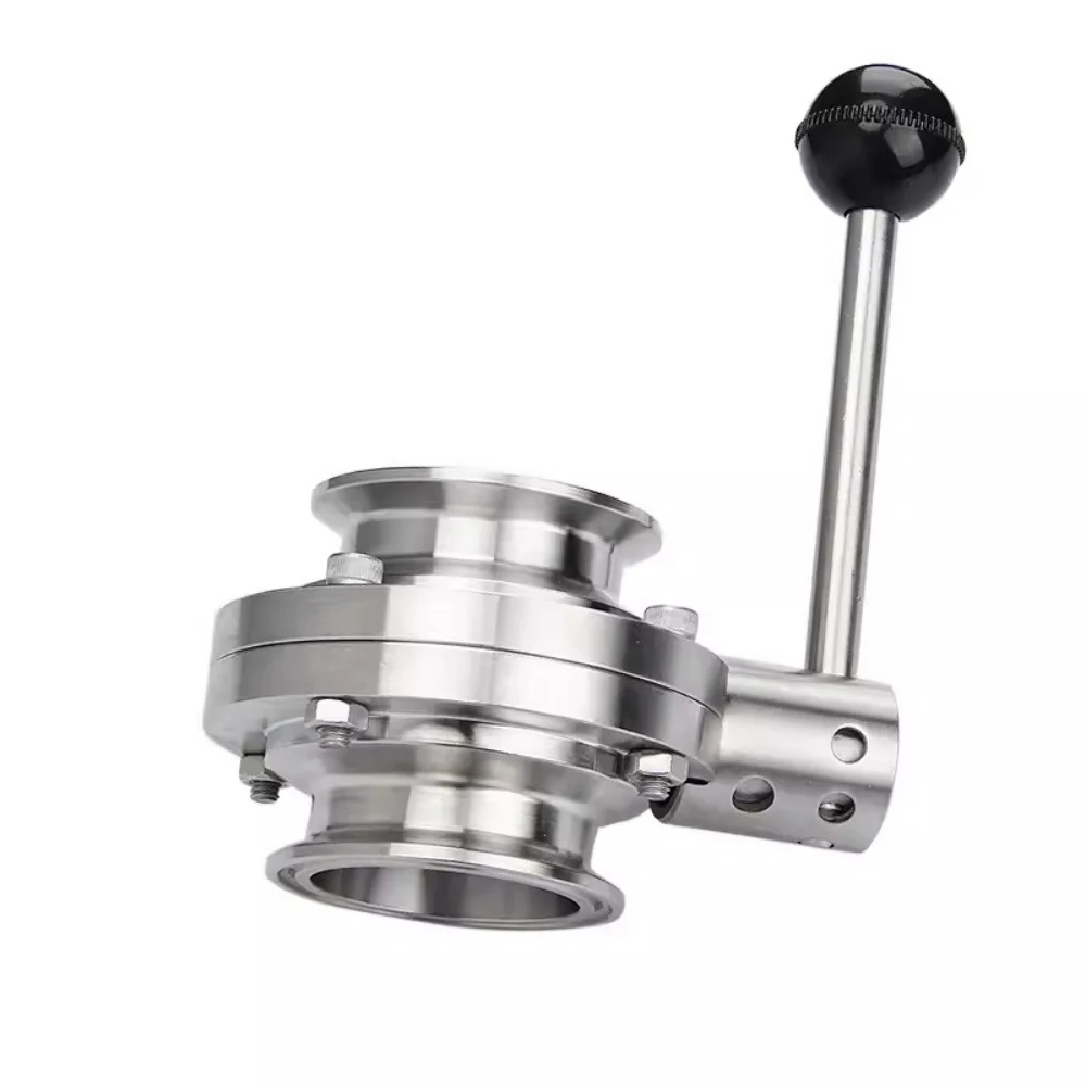 ity 1 дюйм (25 мм) наконечник 50 5 мм Tri Clamp Butterfly Valve Sanitary 304 Stal nierdzewna do piwa domowego Produkt mleczny