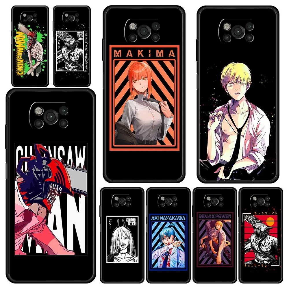 

Чехол для телефона с изображением аниме бензопилы для Xiaomi Poco X3 NFC M3 F3 F4 M4 X4 Mi Note 12T 12 Pro 10 11 Lite 10T 5G 11T 9T 11i