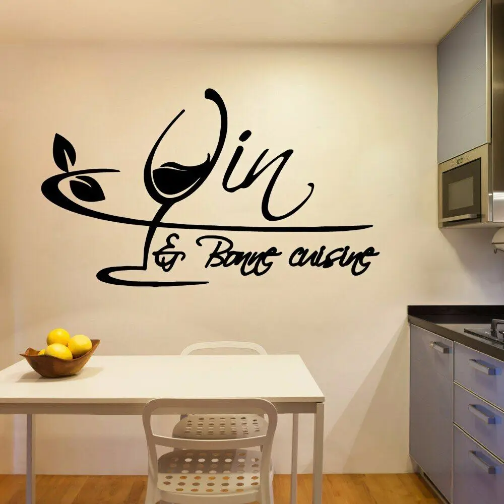 Мультяшный винный стакан домашний Декор виниловые наклейки на стену для кухни