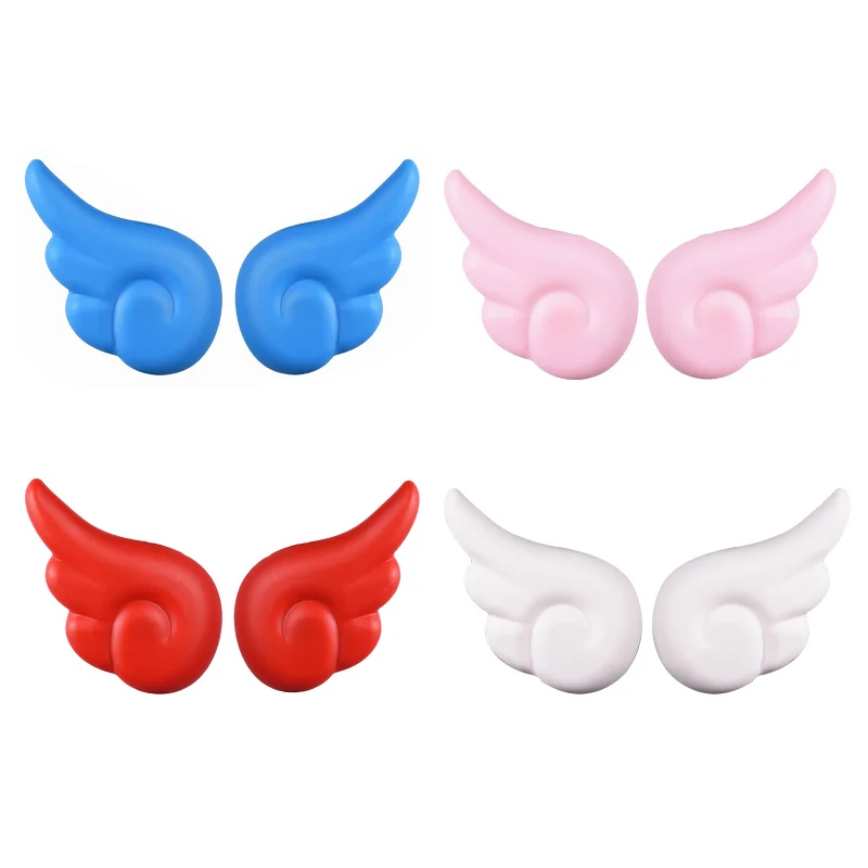 

2 Pcs Cute Car Motorcycle Helmet DIY Angel Wing Motocross Full Face Off Road Helmet Decor Accessories Sticker Cosplay