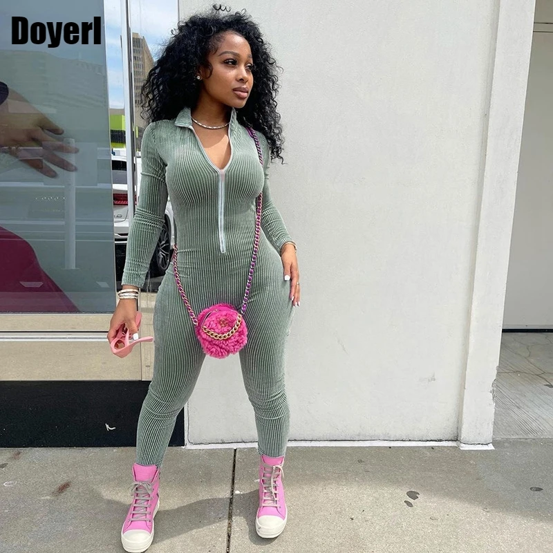 

Long Sleeve Bodycon Jumpsuit Women Romper One Piece Outfit Women Casual Overalls Club Wear Skinny Rompers Womens Jumpsuit Female