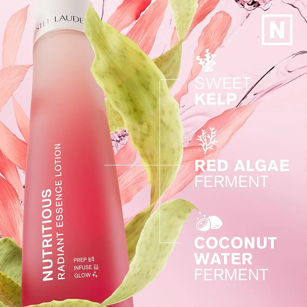 Фото Estée Lauder Питательный сияющий тоник-лосьон для лечения эссенции с ниацинамидом |   Эссенция для минимизирования пор, 6,7 жидких унций №3