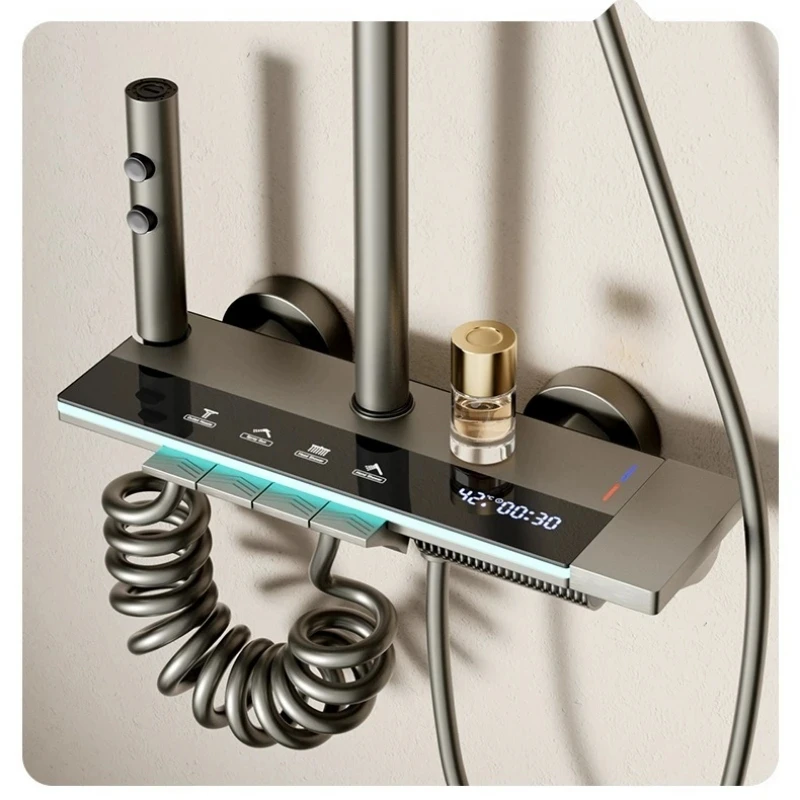 Полностью медный душевой набор с постоянной температурой насадка для душа и под