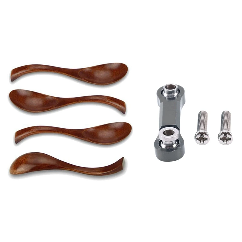 

20 Pieces Small Wooden Spoons & 4 Pcs Soup Spoons, Wooden Spoons,Japanese Style Eco Friendly Table Spoon