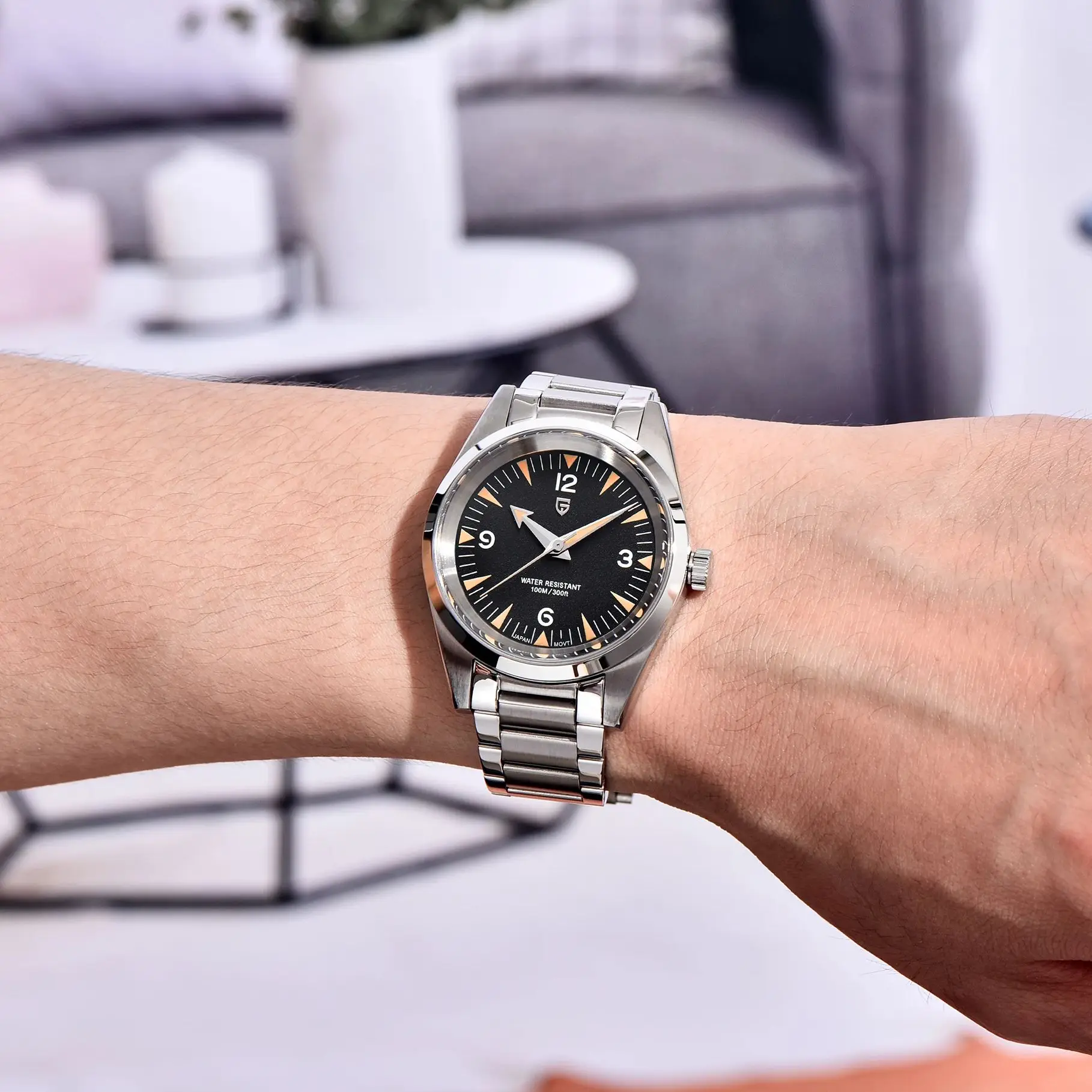 2024 PAGANI DESIGN Новые часы PD1793 38 мм Кварцевые наручные VK31 Механизм с сапфировым