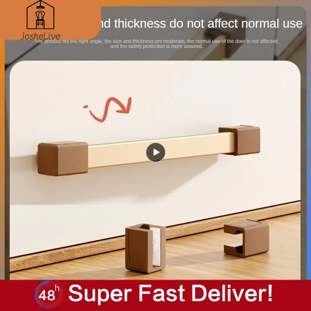 

Edge Safety Bumpers Double-sided Adhesive Silicone Anti-collision Protective Cover Wardrobe Cabinet Handle Protective Covers