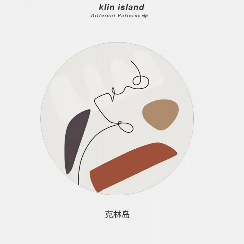 Современное круговое нескользящее мягкое одеяло в скандинавском стиле