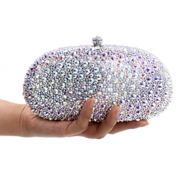 

XIYUAN Lady AB Серебряные блестящие вечерние сумки с кристаллами для женщин Золотая Сумка-клатч с камнями для свадебной вечеринки кошелек клатчи сумки
