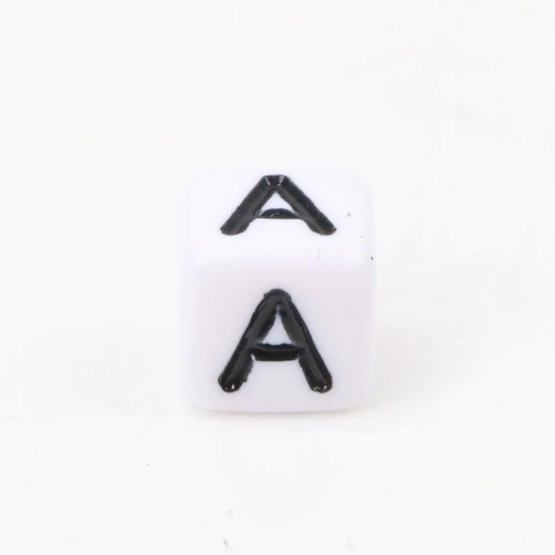 Лидер продаж оптовая продажа белые и черные буквы кубик алфавита акриловые