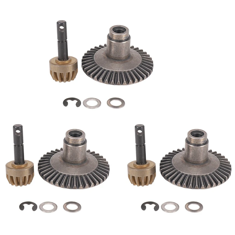 

3X 13T 38T Metal Crown Gear Motor Differential Main Gear Combo For Front Rear Axle AXIAL SCX10 90021 90022 RC Truck Car