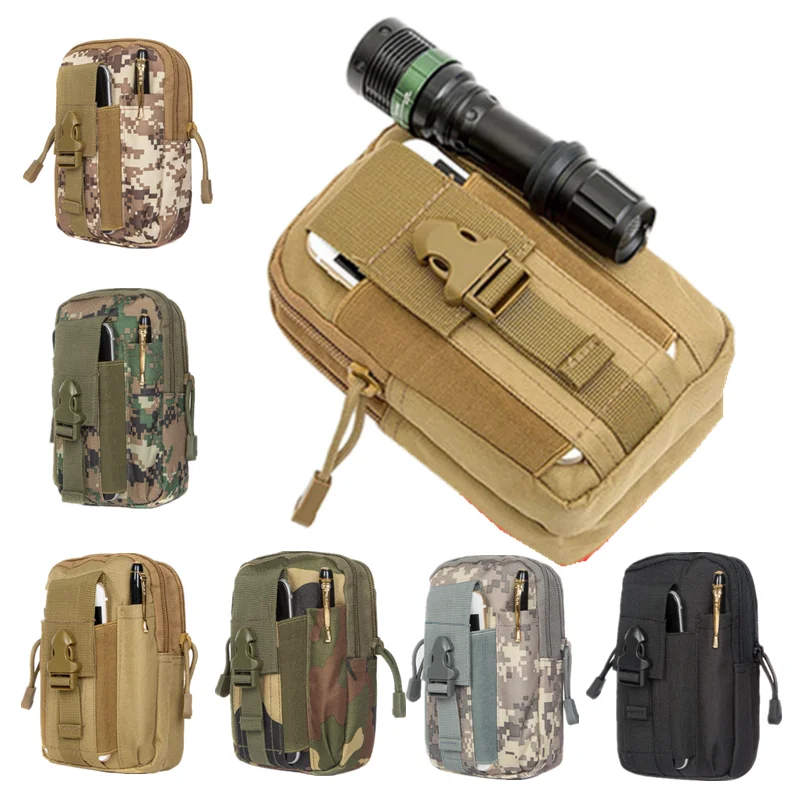 

Tactical Pouch Molle Hunting Bags Belt Waist Bag Military Tactical Pack Outdoor Pouches Case Pocket Camo Bag For Cell Phone