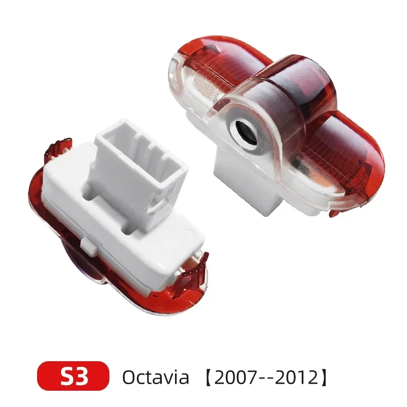 

2 шт., приветственные огни для дверей автомобиля, лампа для проектора с логотипом, декоративные аксессуары для skoda Superb SUPERB Superb Octavia Fabia Roomster