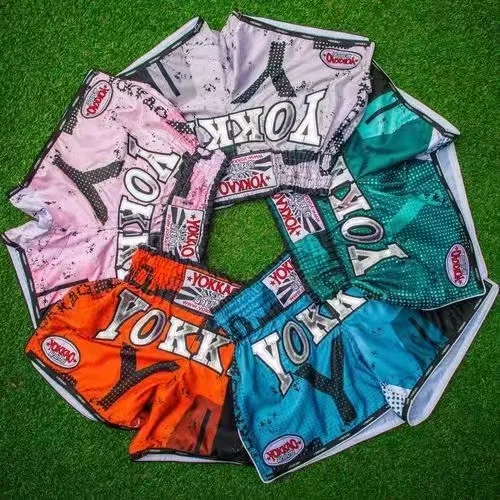 

YOKKAO Muay Thai Shorts Fight pants Training Fight pants Sports beach pants Quick dry breathable blue pattern