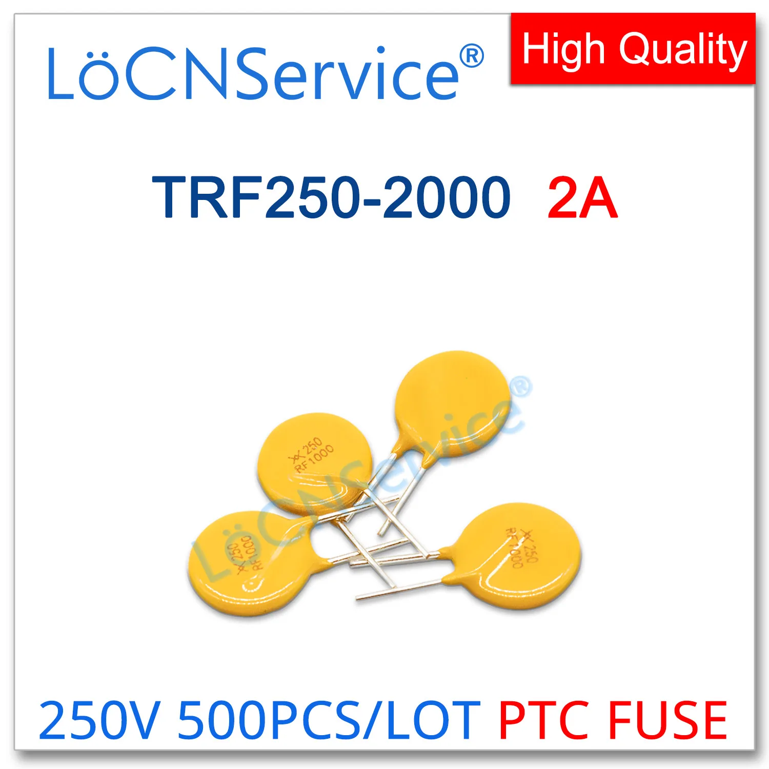 LoCNService 500PCS TRF250-2000 250V 2A RF2000 JK250-2000U сбрасываемый предохранитель PTC DIP Chinese TRF250 JK250