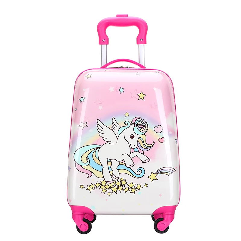 

16"18" carry-on Kids luggage Children cartoon Travel Trolley Suitcase on spinner wheel Cabin Rolling luggage bags case