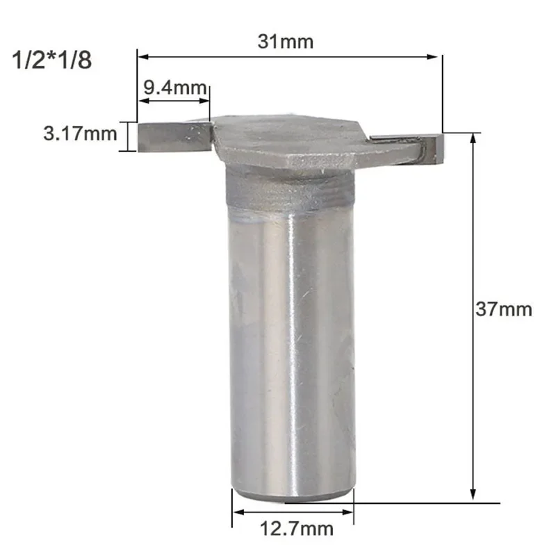 1 шт. 1/2 &quot12 7 мм фреза с хвостовиком резьба по дереву Т-образная долбежная фрезы