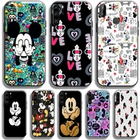 mickey minnie mouse for huawei p50 p40 p30 p20 pro lite 5g phone case huawei p smart 2019 2021 soft back black funda