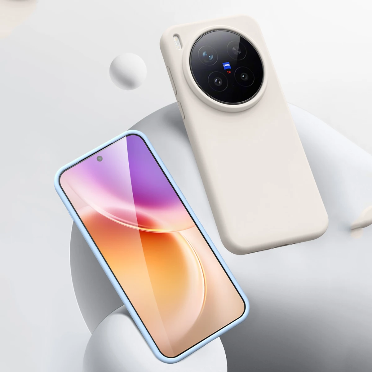 Фото Противоударный мягкий жидкий силиконовый чехол для телефона Vivo X300 X200 Ultra X200 Pro Mini X100s Pro, тонкий флисовый защитный чехол №2