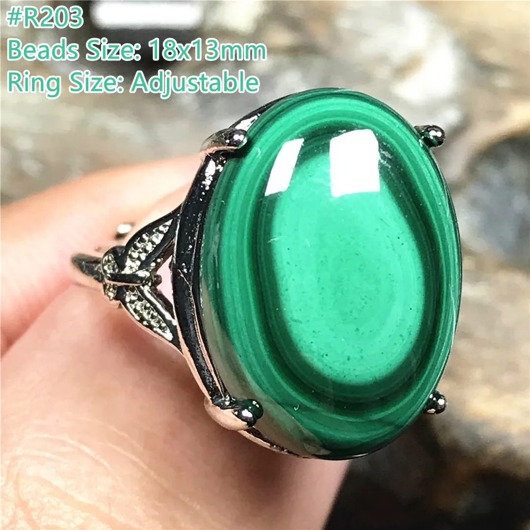 Кольцо с натуральным зеленым малахитом хризоколлой для женщин и мужчин подарок