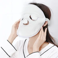 face towel white moisturizing and hydrating beauty salon and cold hot compress mask thickened coral fleece face towel skin care