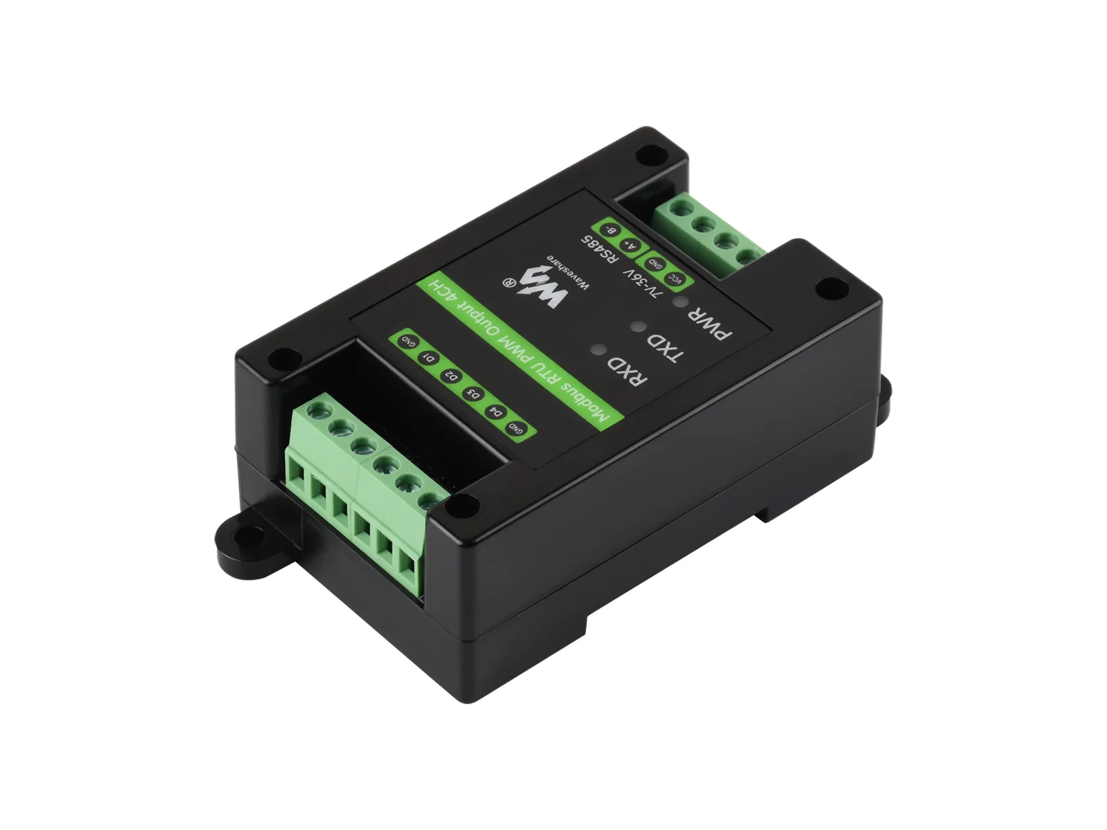 Фото Промышленный 4-канальный модуль PWM-выхода, протокол Modbus RTU, изолированный интерфейс RS485, регулируемая частота и коэффициент заполнения, с функцией Vari №3