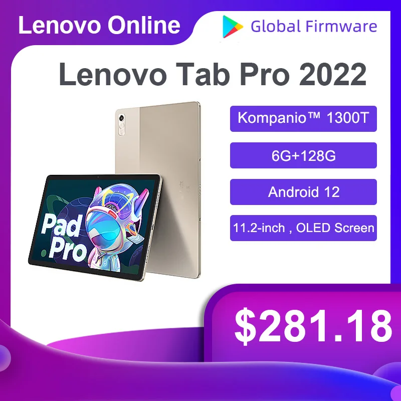 Original Lenovo Tab P11 Pro 2022 Xiaoxin Pad Pro 2022 Kompanio 1300T 6GB 128G 11.2inch OLED Screen 8200mAh Tablet Android 12