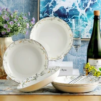 european style cutlery sets dessert plate complete ceramic fruit luxury serving plates safe vaisselle cuisine home dinnerware