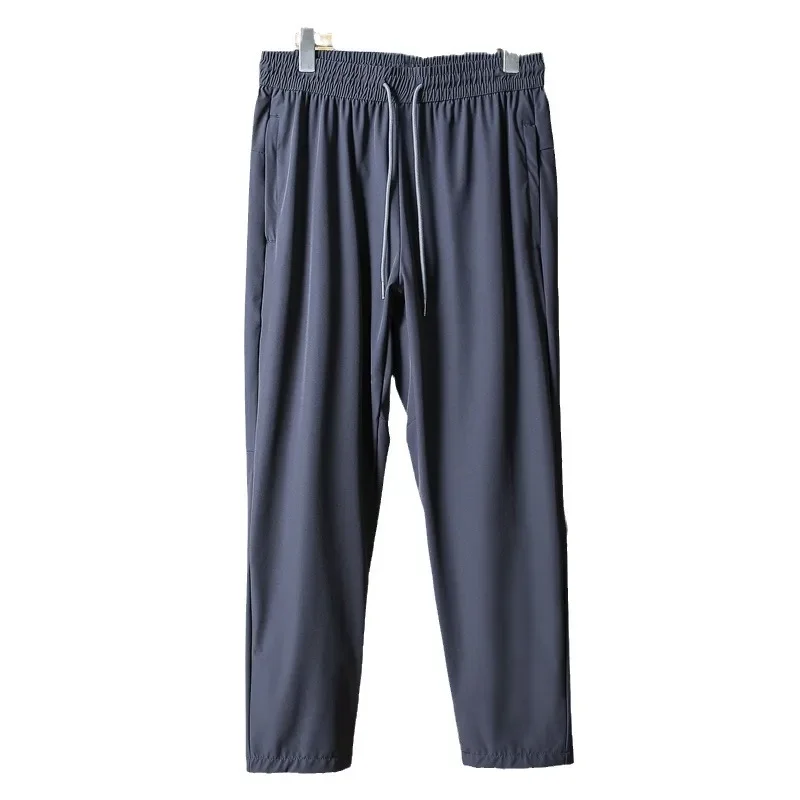 Уличные однотонные мужские прямые спортивные брюки легкие дышащие