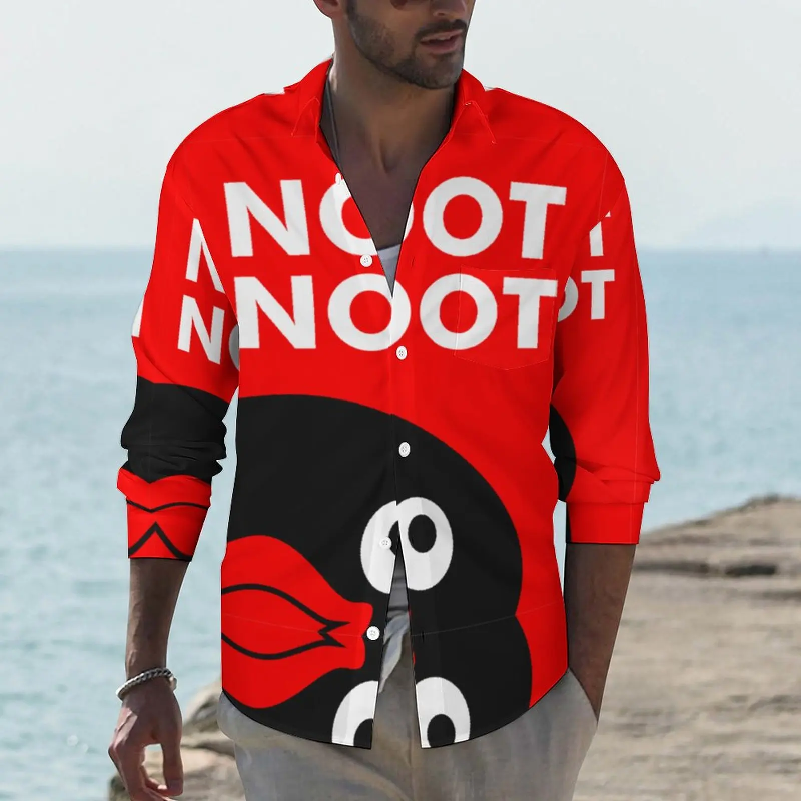 

NOOT PINGU рубашка Весна Noot Pingu Meme Смешные Саркастические повседневные рубашки мужские Ретро Блузки с длинным рукавом забавная одежда на заказ