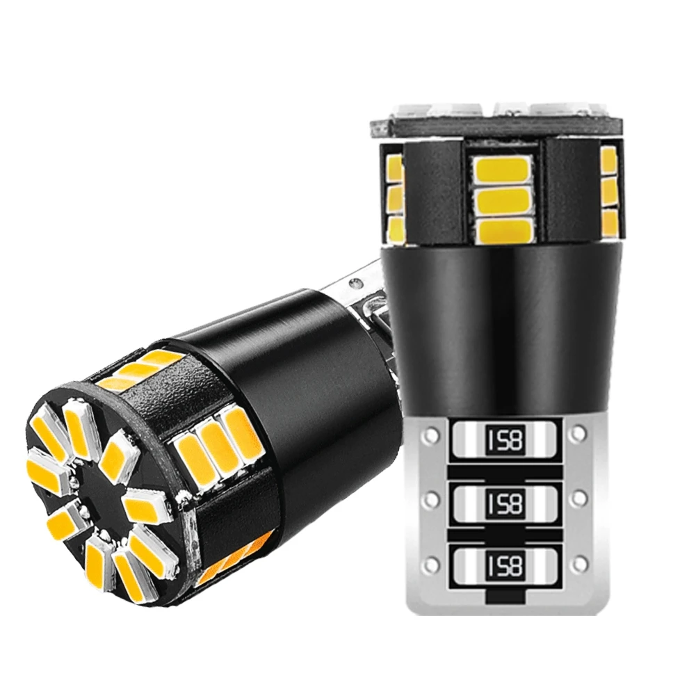 2X T10 501194 W5W 24SMD фонарик автомобиль HID CANBUS без ошибки монета ампула Feux 6000K Blanc