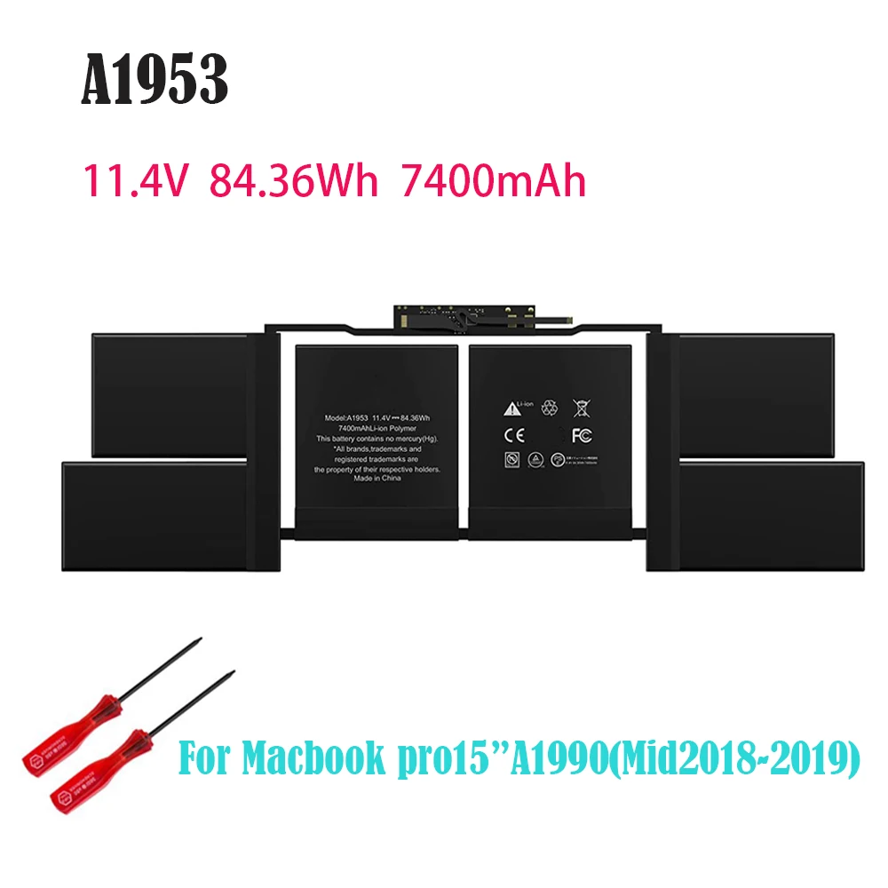 

Аккумулятор для ноутбука A1953 для MacBook Pro 15 дюймов A1990 Mid 2018 2019, сменный литий-полимерный EMC 3215 3359