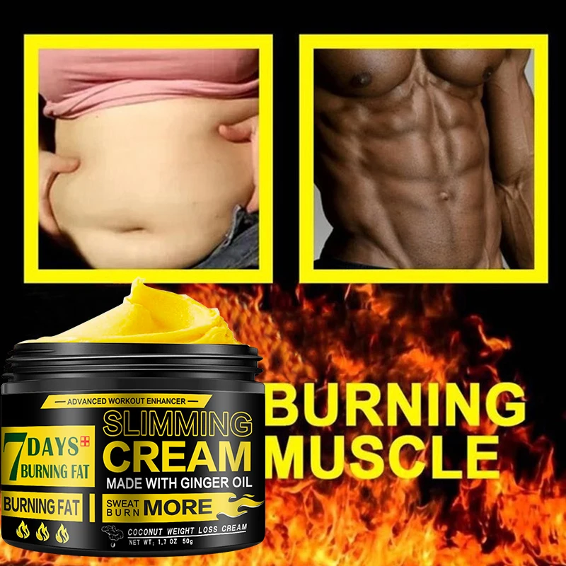 

50g High Quality 7DAYS Ginger Body and Abdomen Slimming Cream Fat Burning Weight Loss Anti Fat Mass