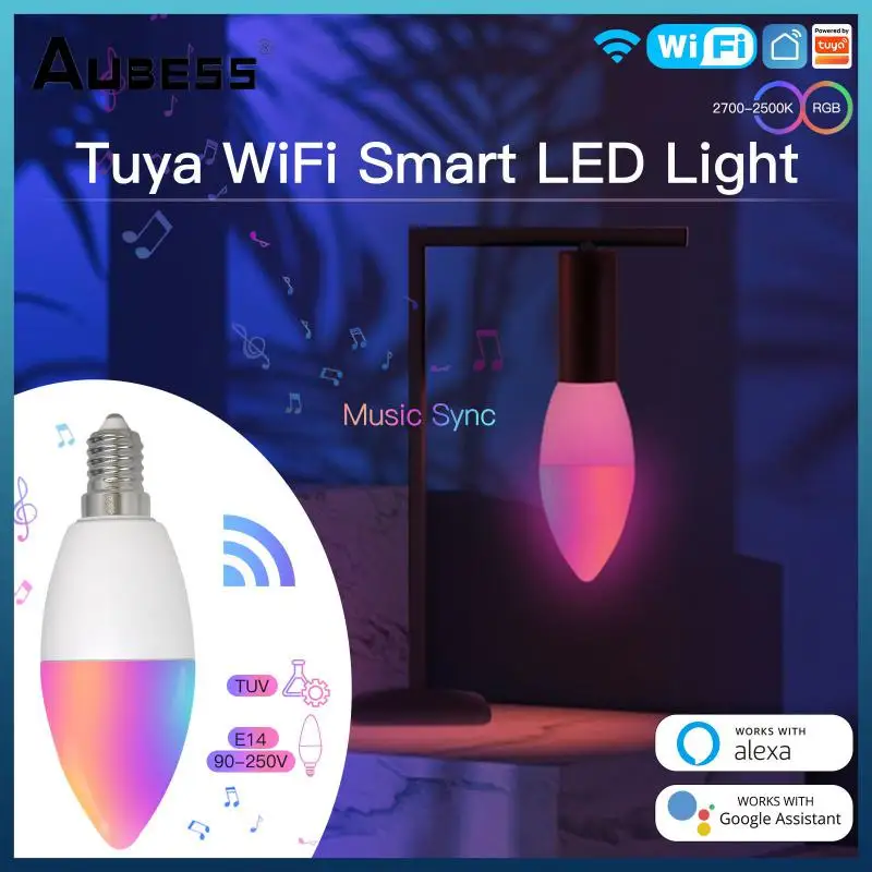 

Управление Alexa Google Яндекс Алиса умная Регулируемая яркость умная Светодиодная лампа E14 Rgb светодиодные лампы с регулируемой яркостью Светод...