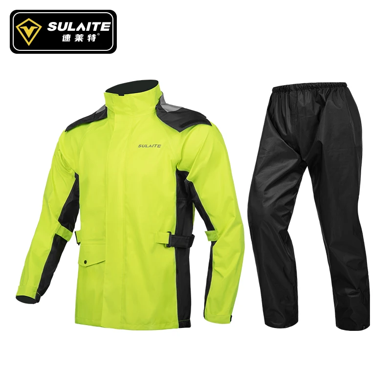 Heavy Raincoat Suit for Motorcycle Riding with Strong Rainproof Level Jacket and Pants for Motorbike enlarge