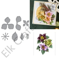 helleborus christmas rose metal cutting dies and clear seal for material decoration scrapbook diy card craft stencils 2022 new