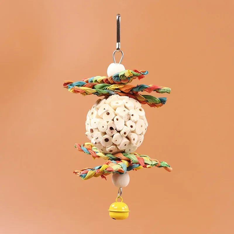 Tongcao игрушечный шар для птиц попугаев снятие стресса тревоги деревянные качели