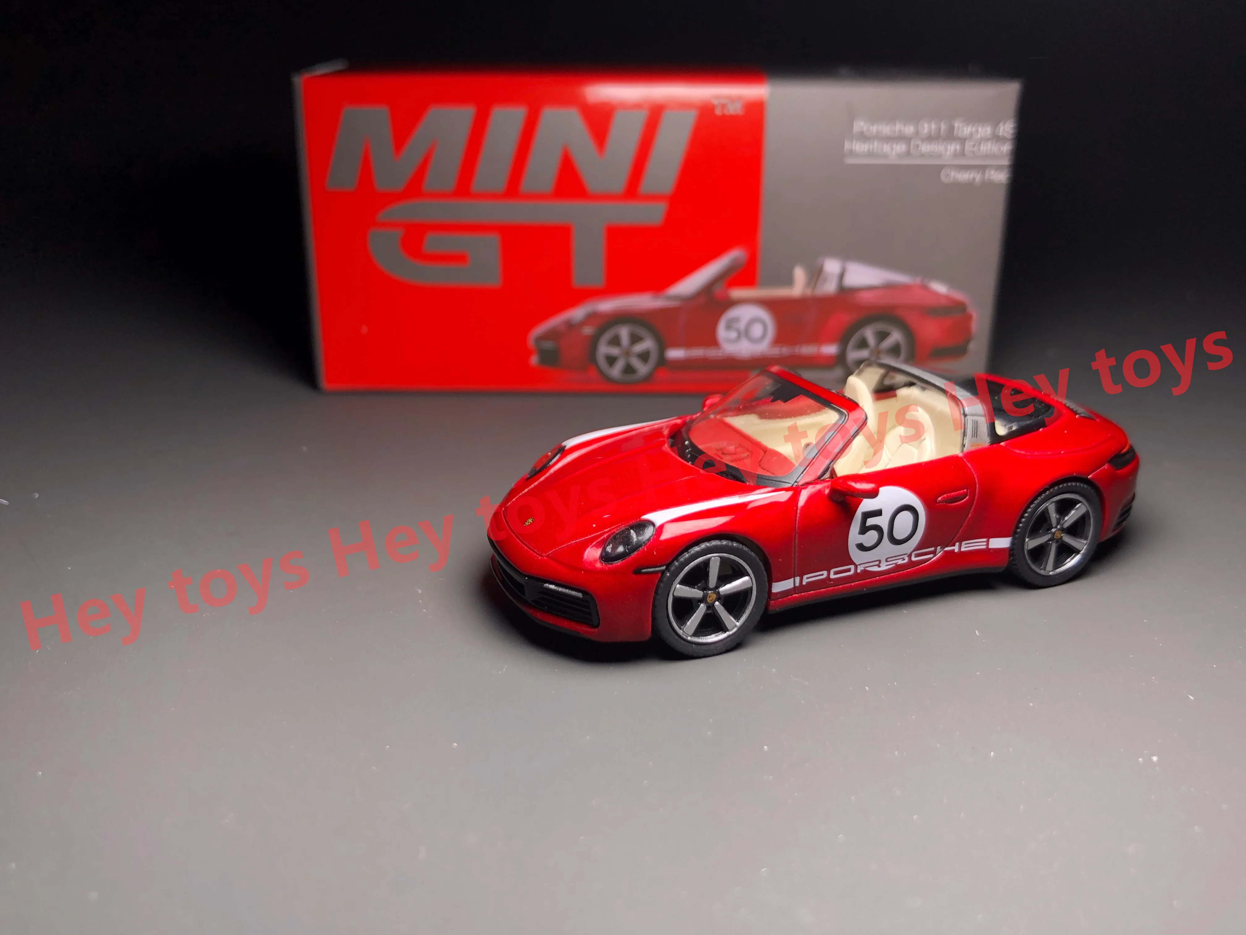 

Heytoys Minigt 911 желтовато-красная вишневая модель MGT00461 коллекция литых моделей автомобилей ограниченный выпуск хобби-игрушки