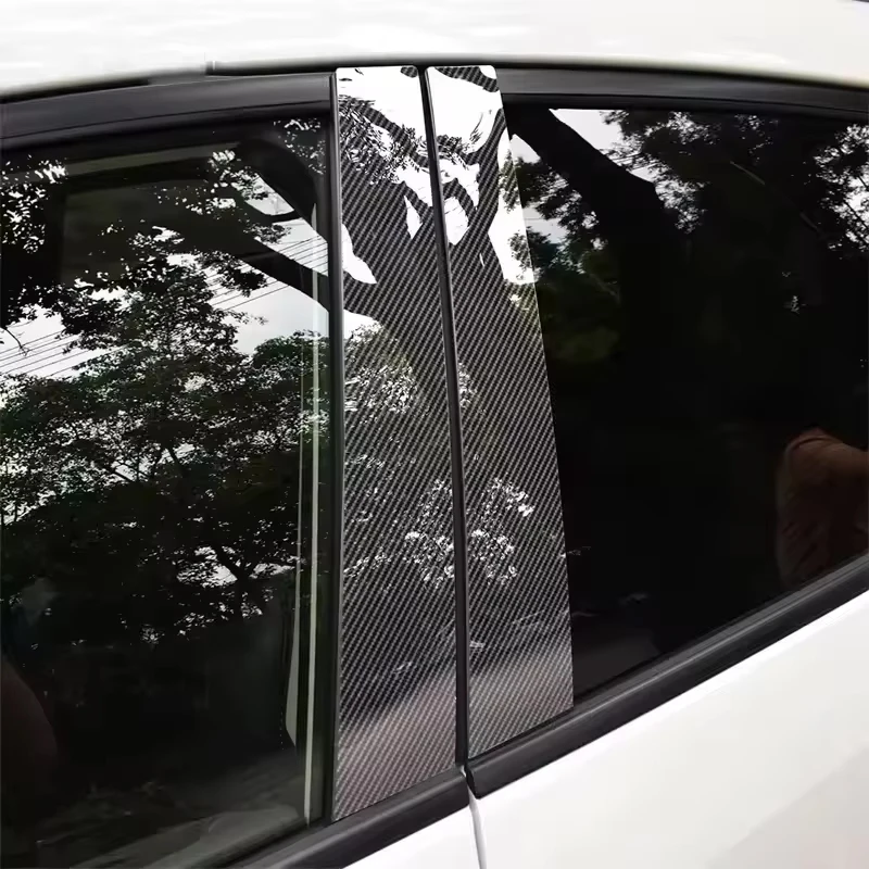 Глянцевые черные накладки из карбона на стойки B и C для Mazda 3 BK 2002-2007 (2003, 2004, 2005, 2006) (art.: 3920dbd415756) - 3920dbd415756