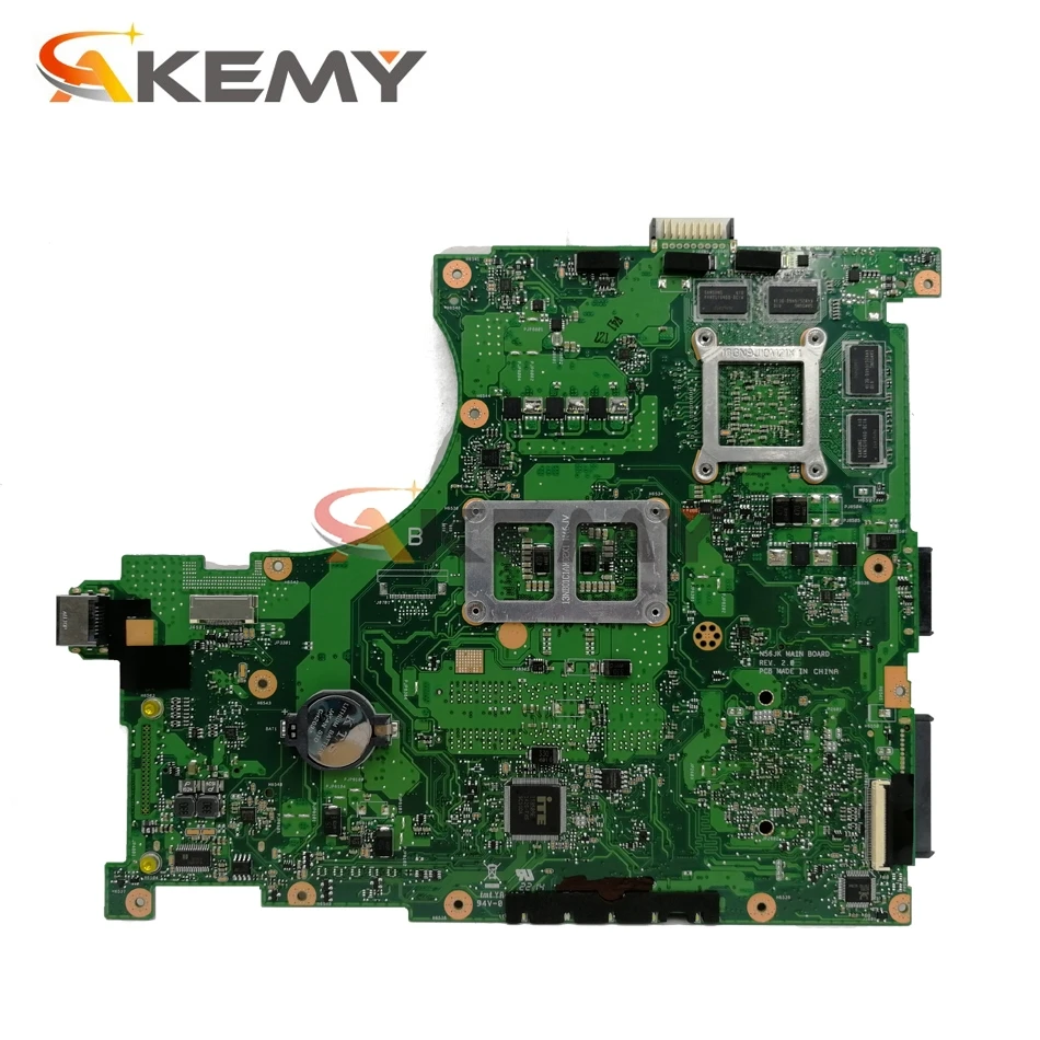 Материнская плата AKEMY N56JK для ноутбука GTX850M GPU I5-4200HQ I7-4700HQ CPU LVDS EDP ASUS N56J G56J G56JK