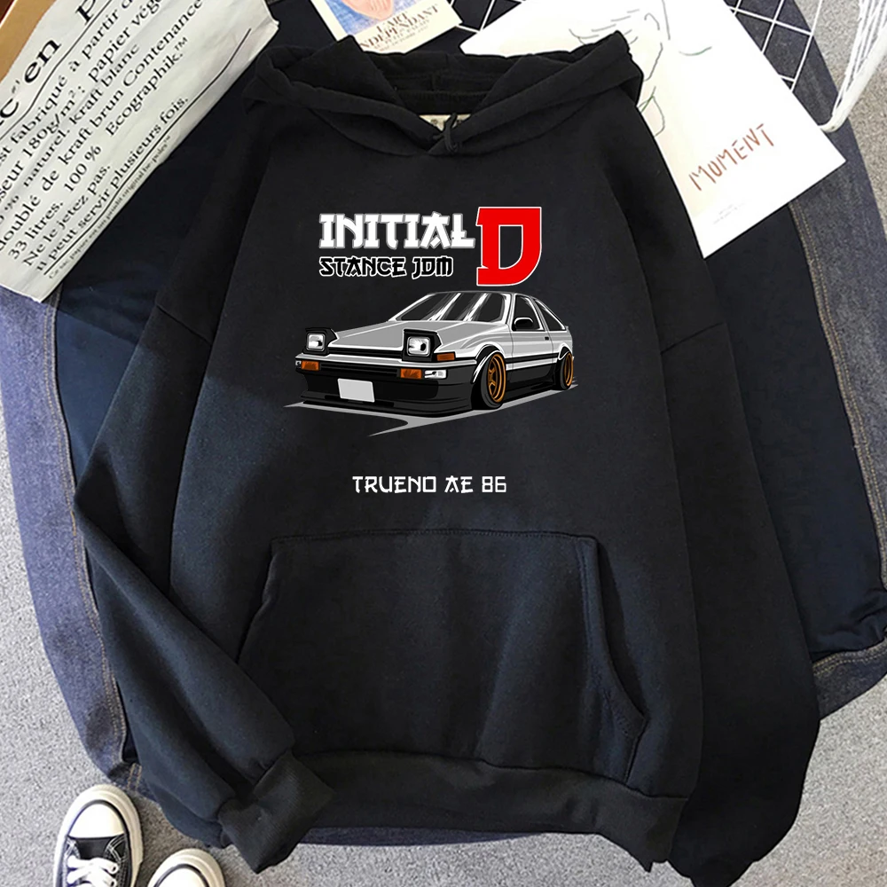 

Initial D Japan Anime Hoodies Toyota AE86 Printed Hoodie Male Fashion Japanese Streetwear Sweatshirt JDM Automobile Culture Tops