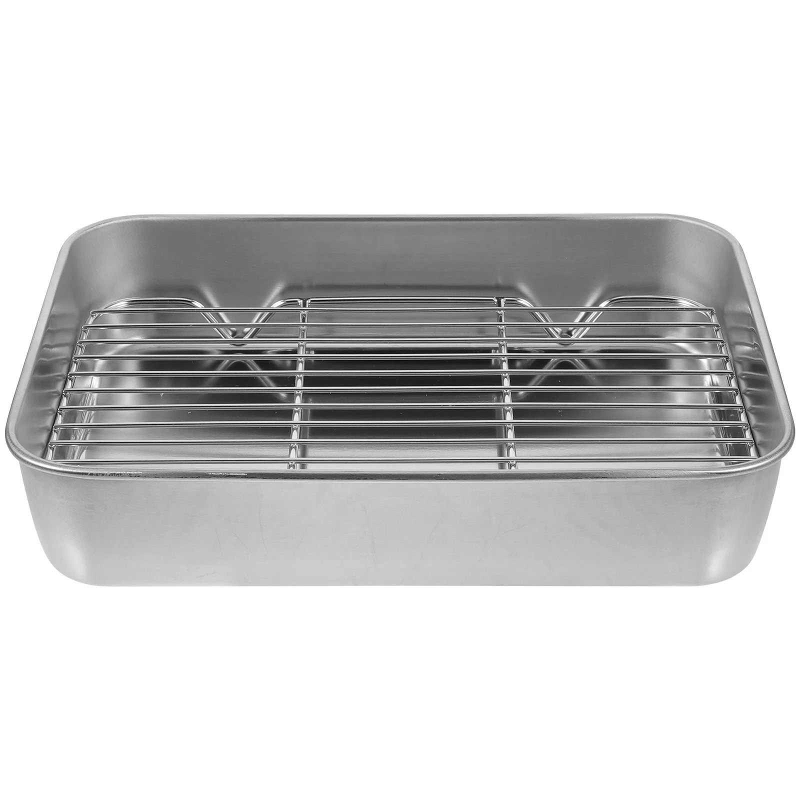 

Grill Pan Grid Restaurant Plate Oven Rack Baking Tray Bbq Griddle Bakeware Stainless Steel Net Small Roasting Vegetable