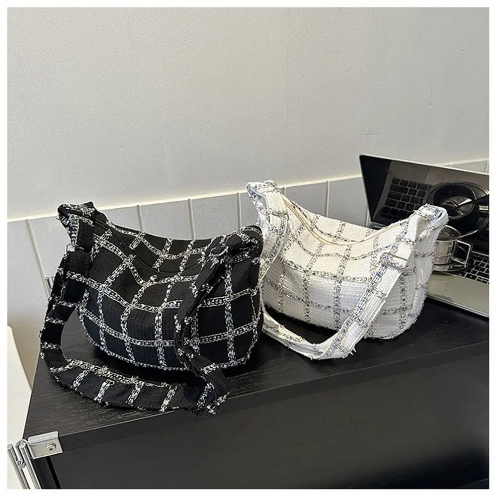 

Вместительные сумки через плечо, повседневная клетчатая сумка для подмышек, женские сумки для девочек