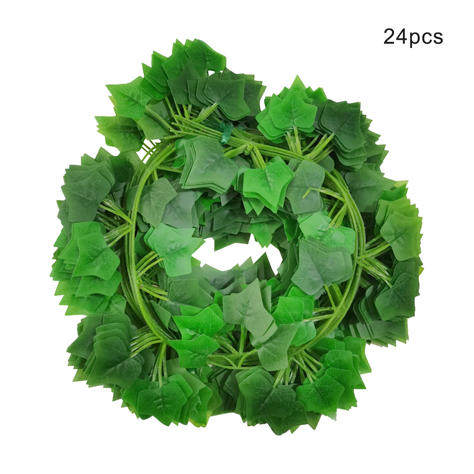 

24pcs Hanging Plants Wall Decoration Outdoors Green Leaves Fake Ivy Wedding Garden Garland UV Resistant Landscaping Simulation