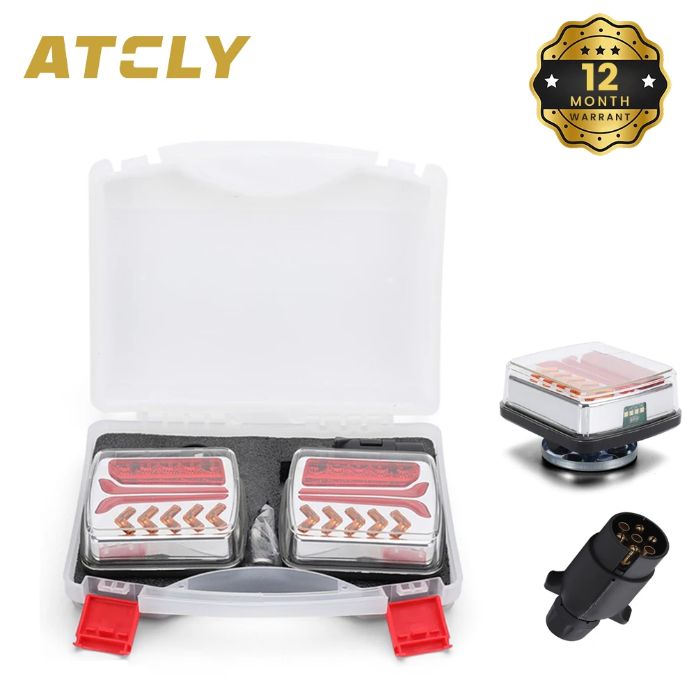 

12V 24V Wireless Magnetic LED Truck Tail Light Trailer Rear Light Signal Warning Brake Light Caravan Camper Lorry RV Boat