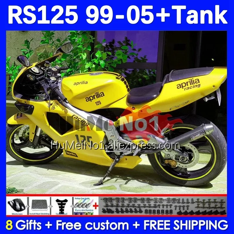 

RS125R для Aprilia yellow stock RS 125 R RR RS4 RS-125 31No.132 RS125 99 00 01 02 03 04 05 1999 2000 2001 2002 2003 2005 обтекатель